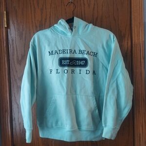 Madeira Beach Florida Hoodie - Aqua Womens Small